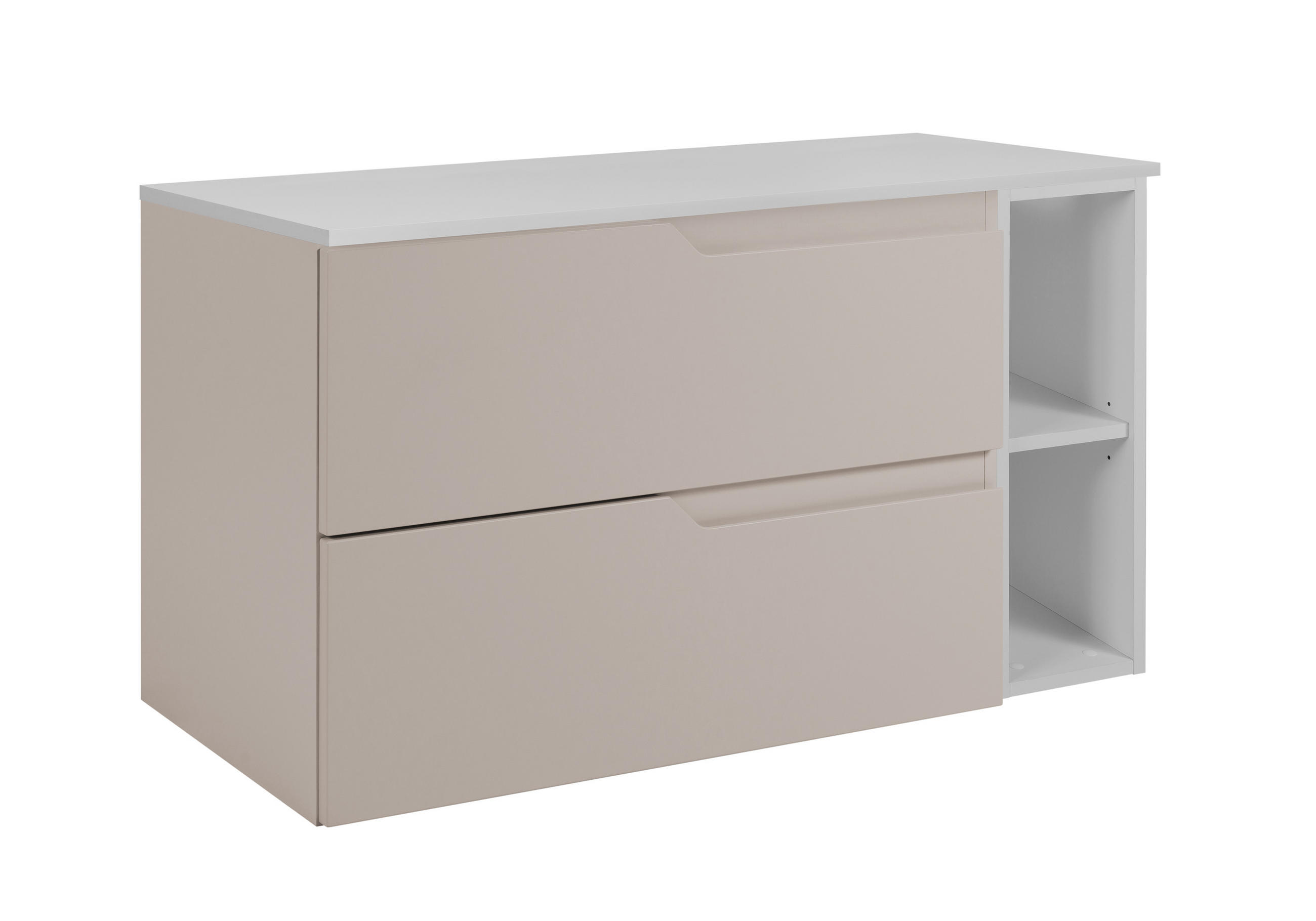 3XE Living Badezimmerschrank: Kaschmir, Weiß 100x58x46 cm