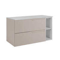 BADEZIMMERSCHRANK: Kaschmir / Weiß, 100 (80 + 20) x 46 x 58 cm - Kaschmir/Weiß, Holzwerkstoff (100/58/46cm) - 3XE LIVING