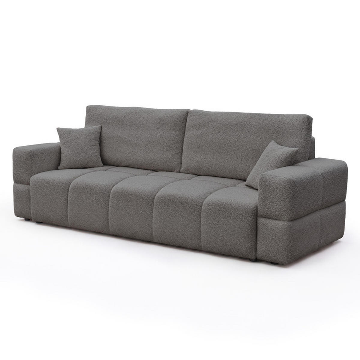 SCHLAFSOFA BUENO mit Bettkasten Dunkelgrau - Dunkelgrau, Holzwerkstoff/Kunststoff (245/85/93cm) - Idohome