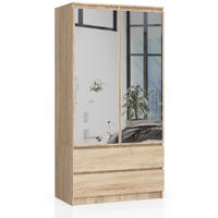 KLEIDERSCHRANK Eiche Sonoma 180/90/51 - Sonoma Eiche, Holzwerkstoff (90/180/51cm) - RAUMHIRSCH FURNITURE
