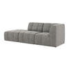 ECKSOFA Links Samt Stoff Grau - Schwarz/Grau, Holzwerkstoff/Kunststoff (240/90cm) - Makamii