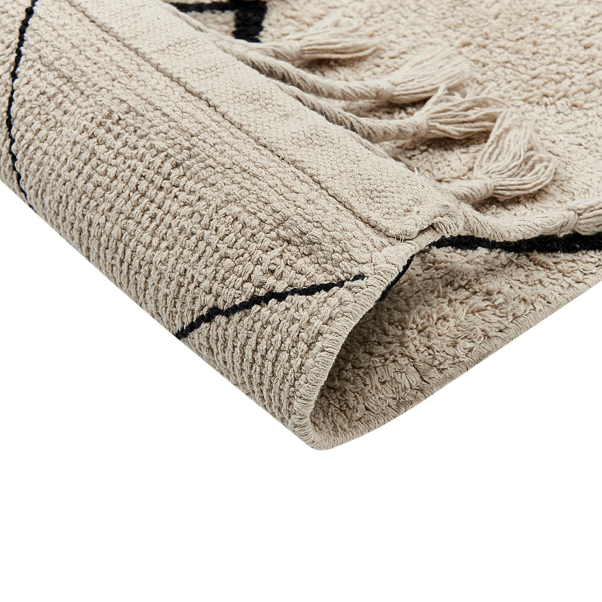 KURZFLOR-TEPPICH Erler 200/140 cm - Beige, Textil (140/200cm) - Beliani
