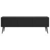 TV-LOWBOARD Ovarlo Schwarz mit Metallbeinen 163 cm - Schwarz, Holzwerkstoff/Metall (163.2/49.2/38cm) - Selsey