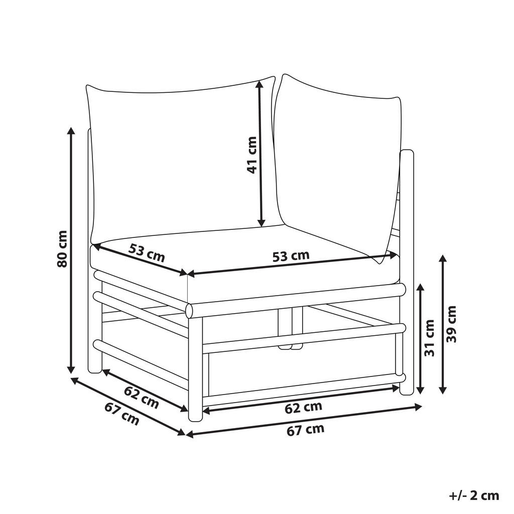Thumbnail - Beliani Gartenstuhl, Beige, Hellbraun, Holz, 67x80x67 cm, Gartenmöbel, Gartenstühle, Gartenstühle