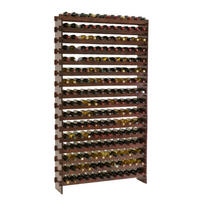 WEINREGAL NAVARRA aus Holz 219x123x28cm 192 Flaschen auf 16 Ebenen Braun geölt - Braun, Holz (123/219/28cm) - PROREGAL