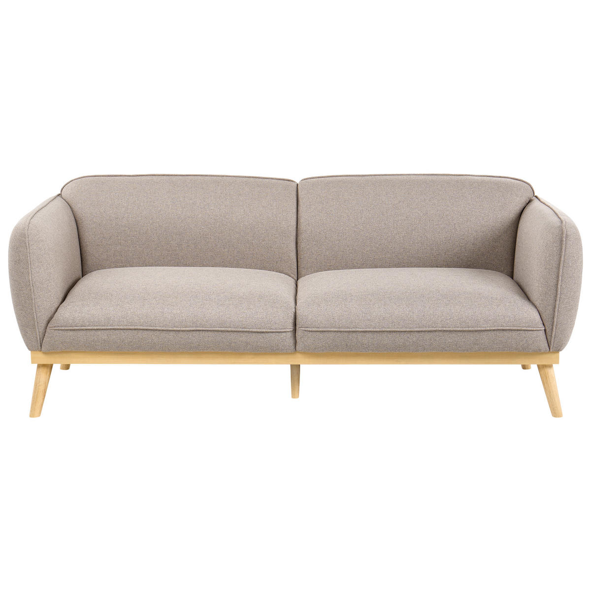 SADA POHOVEK 5-místná Látka Světle hnědá Ljung - hnědá/světle hnědá, textil (210/82/82cm) - Beliani