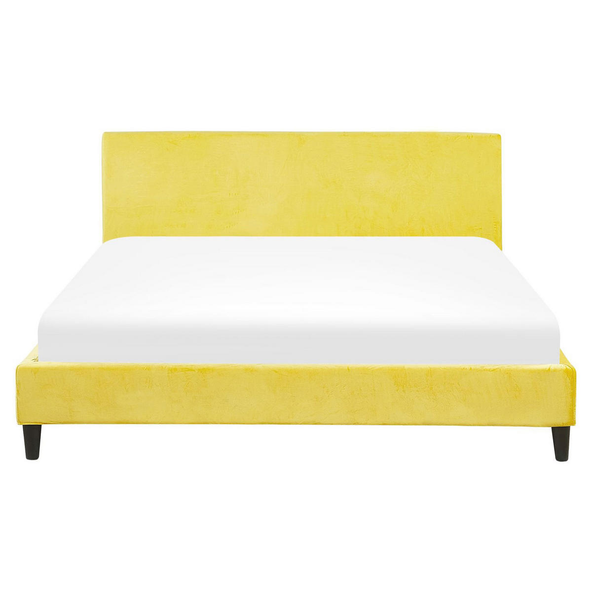 POLSTERBETT 160/200cm Gelb Fitou - Gelb, Textil (160/200cm) - Beliani