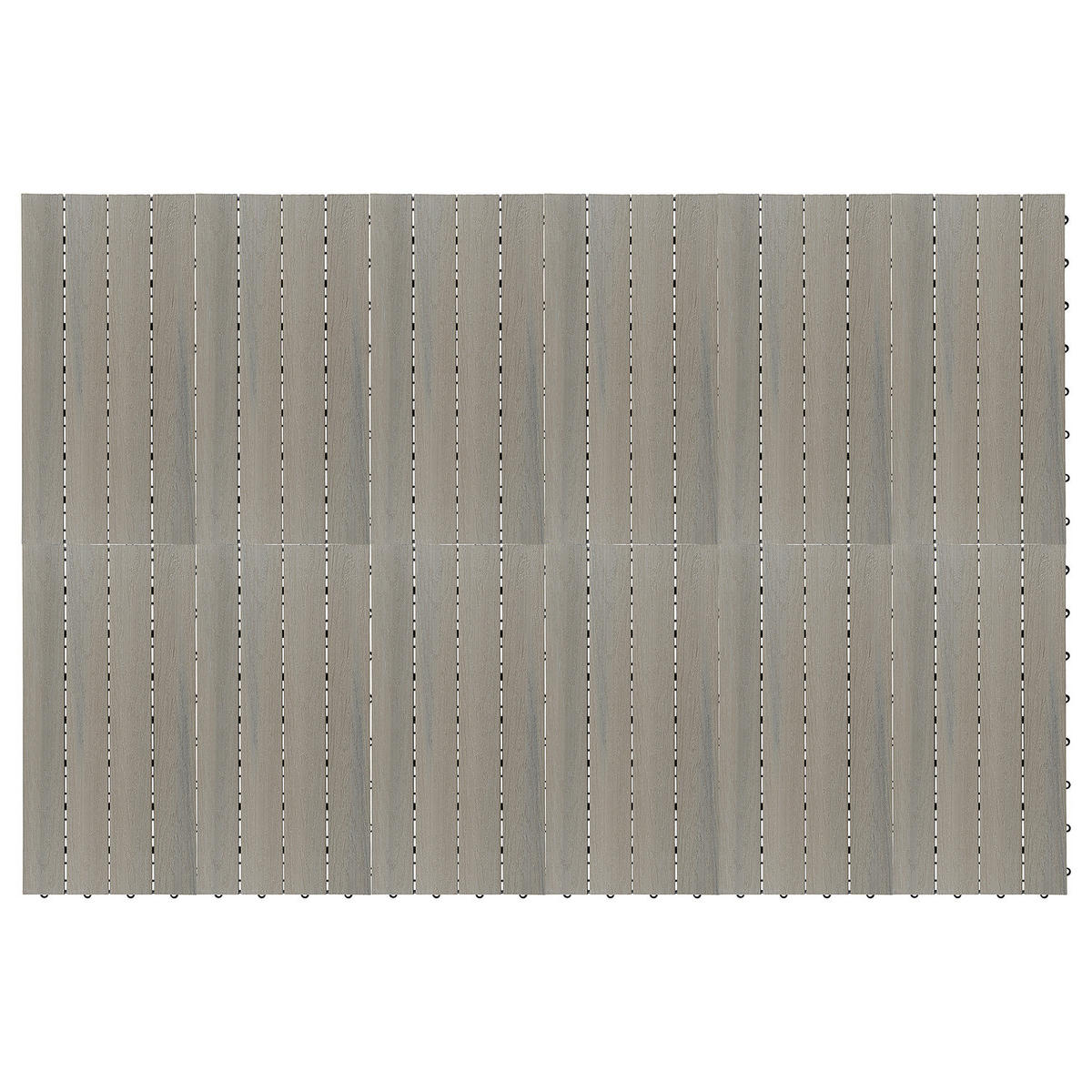 TERRASSENFLIESE - 6er-Set - Grau, Kunststoff (30/60/2.4cm) - home24