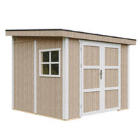 GARTENHAUS 5,9 m² - H231x248x294 cm - Ohne Boden und Seitenwand – M938B-TERRA BROWN - Hellbraun, Holz (236/231/250cm) - Timbela