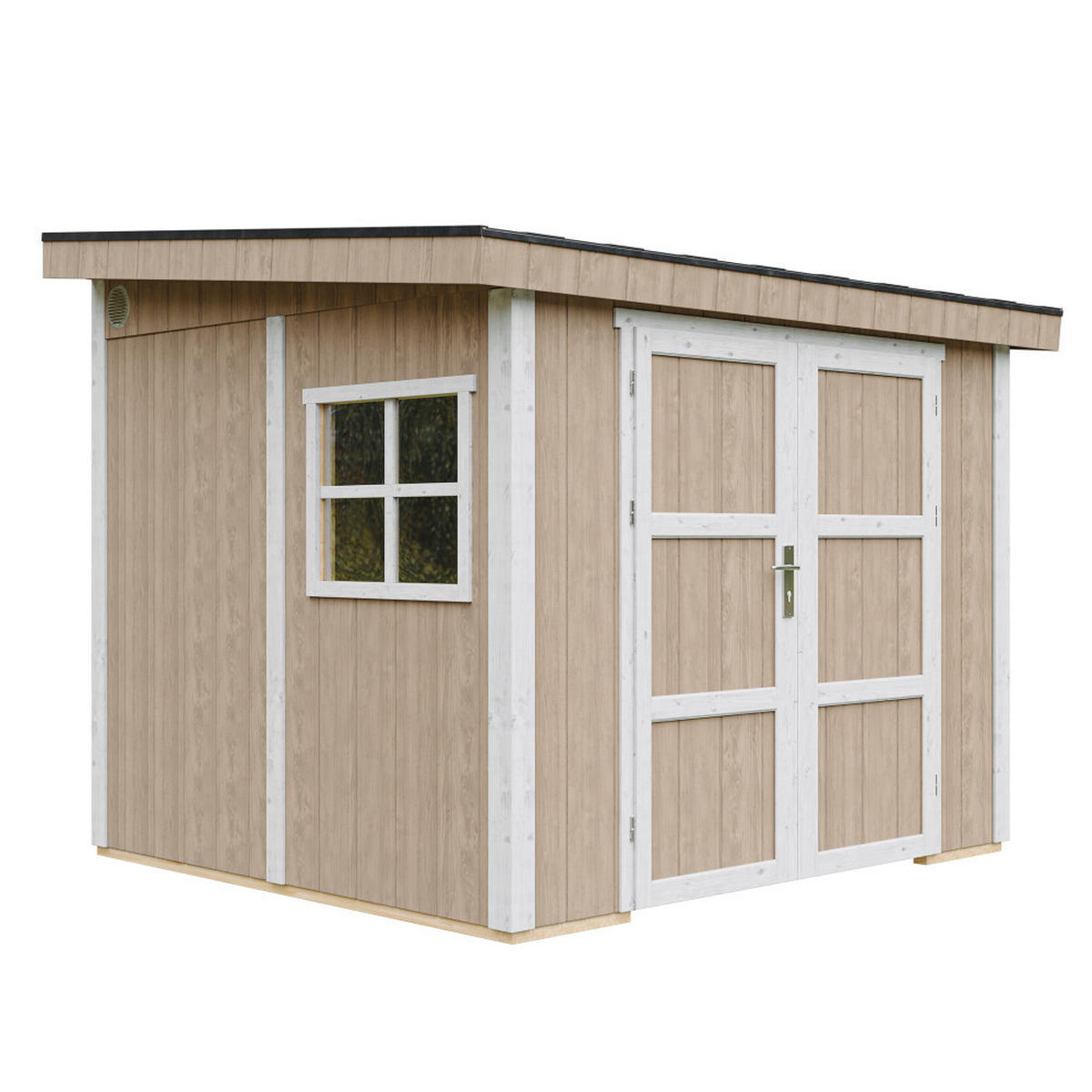 GARTENHAUS 5,9 m² - H231x248x294 cm - Ohne Boden und Seitenwand – M938B-TERRA BROWN - Hellbraun, Holz (236/231/250cm) - Timbela