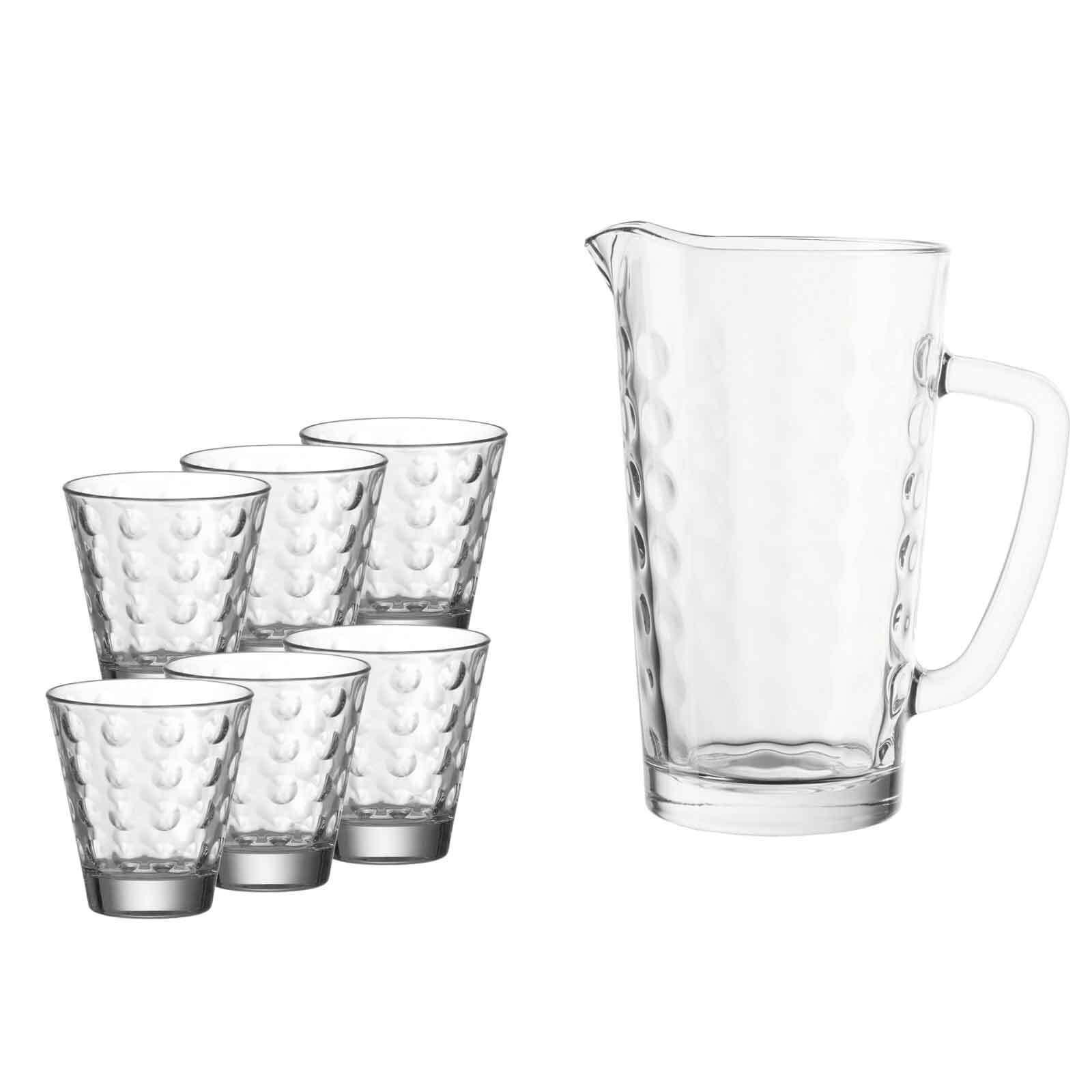 KRUGSET Optic transparent 7er Set - Transparent, Glas (0.001L) - Leonardo Living