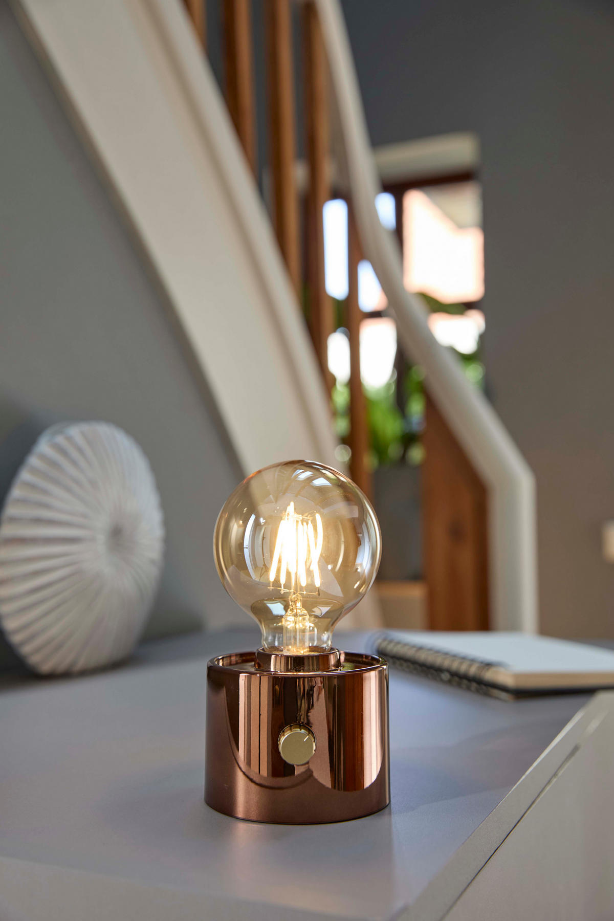 LED-TISCHLAMPE Vintage Edison dimmbar 10x9x16cm Bronze - Bronzefarben, Kunststoff (10/8.7/16cm) - Northpoint