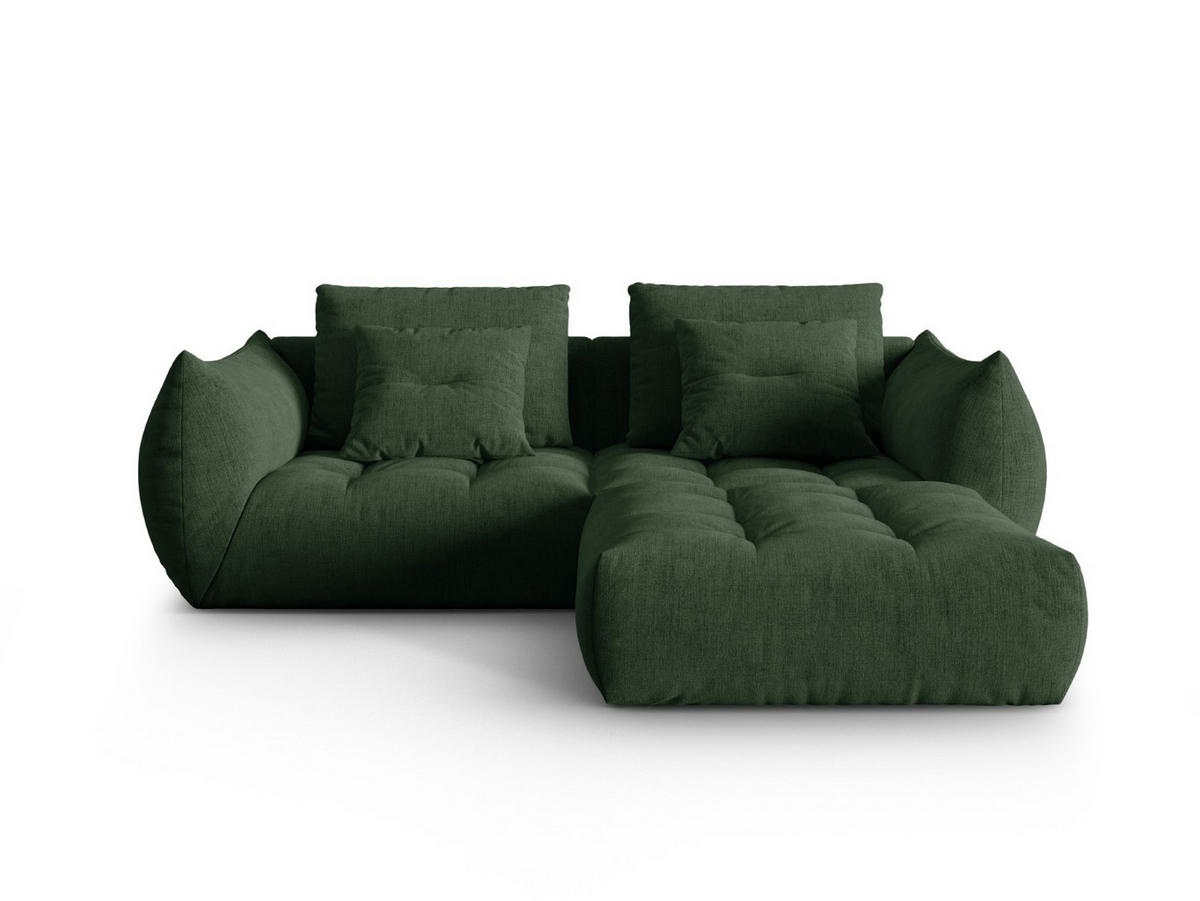 SOFA modular Bloom aus strukturiertem Stoff moosgrün 3 Sitzplätze - Salbeigrün, Textil (216/232cm) - Micadoni