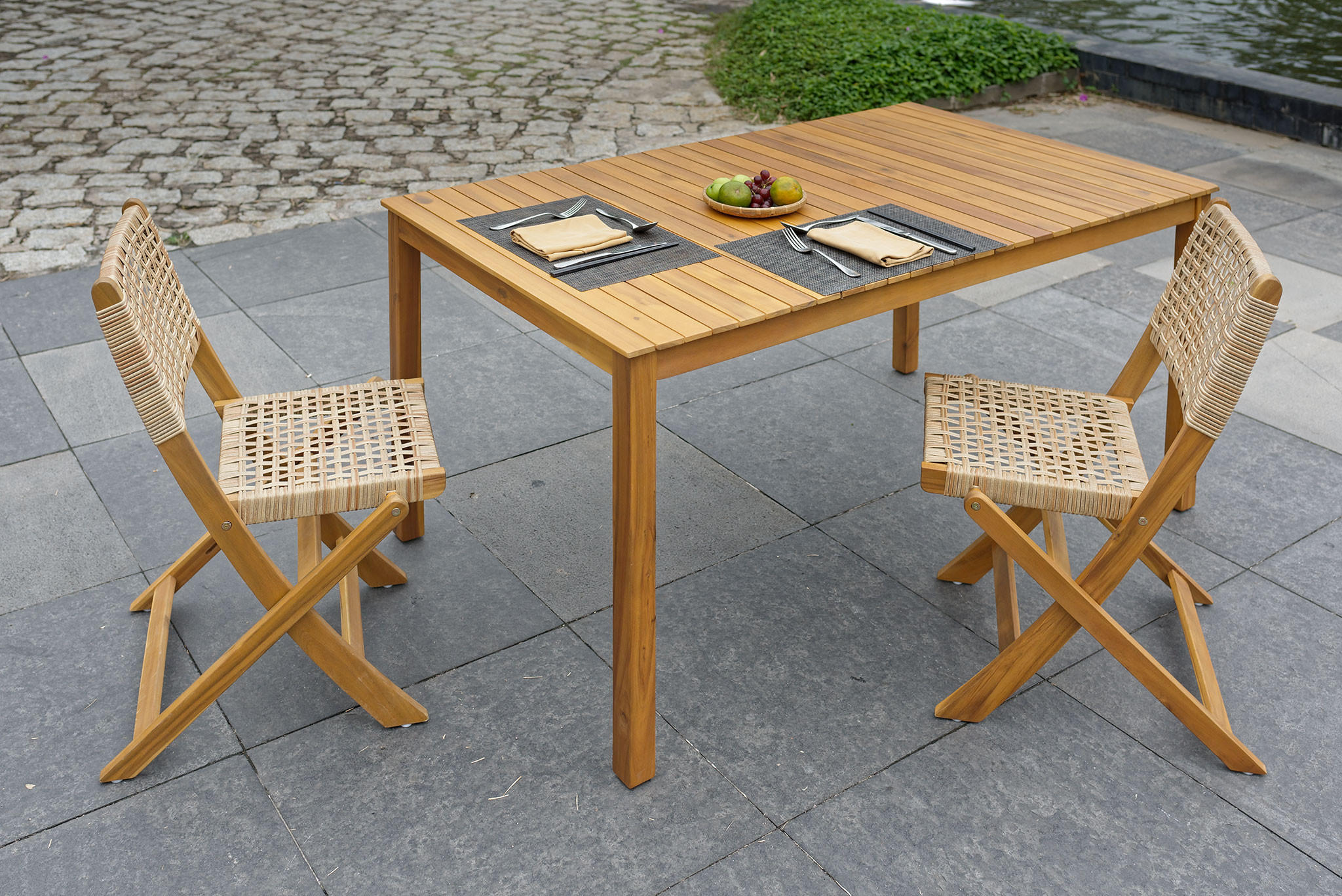 Nordlys GARTENTISCH Braun 150cm × 90cm × 75cm