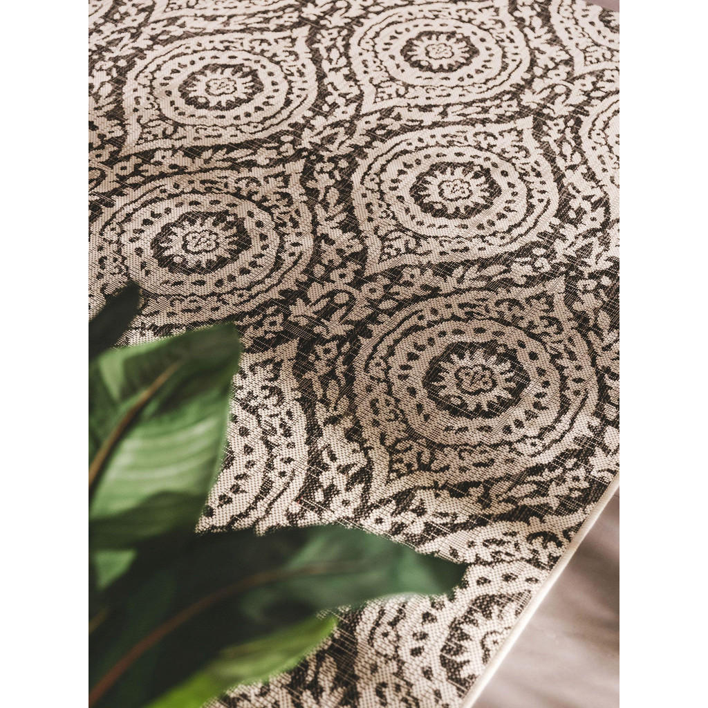 Thumbnail - benuta Nest Outdoorteppich, Weiß, Textil, Grafikmuster, Rechteckig, 80x150 cm, Oeko-Tex® Standard 100, wasserabweisend, ...