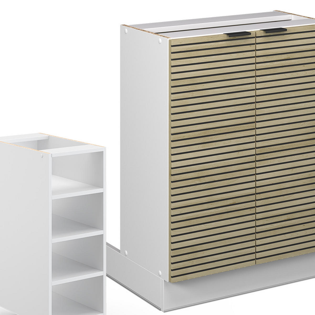 KUCHYŇSKÝ OSTROV Fame-Line Dubový panel - bílá/barva dubu, kompozitní dřevo (90/82/60cm) - Vicco