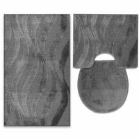 BADEMATTE Set 3 tlg GRAU - Grau, Textil (60/100cm) - ROLFNERS
