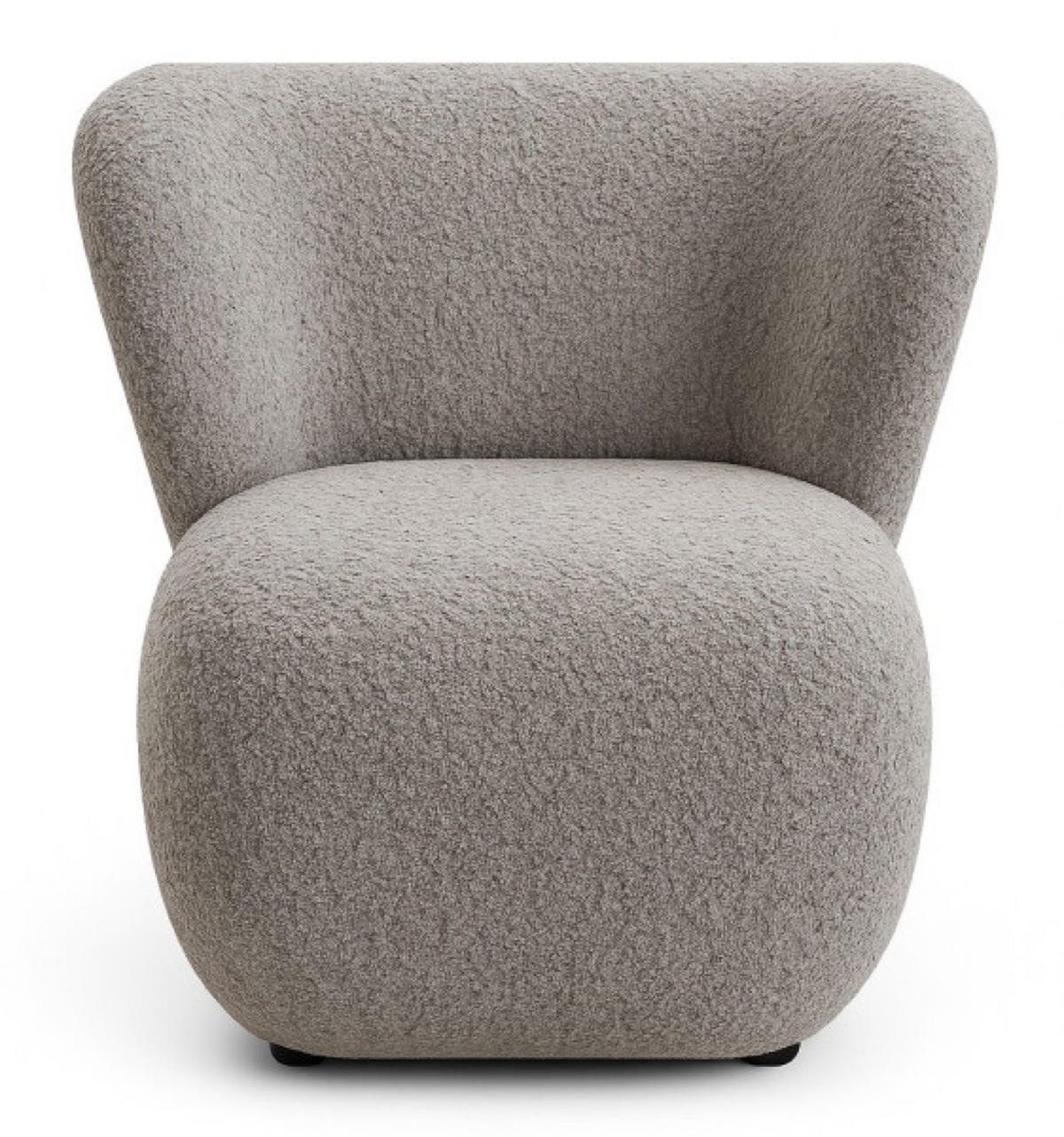 SESSEL Silber EVA Breites Rückenlehne Bouclé Stoff - Grau, Textil (82/74/74cm) - Sepro Meble