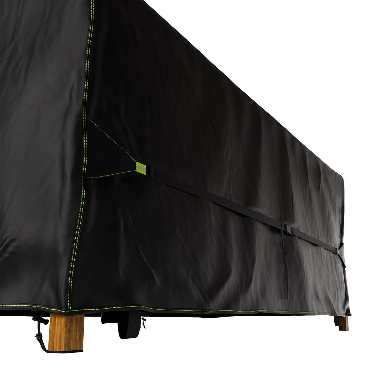 GARTENMÖBELABDECKUNG CoverSafe Pro schwarz - Schwarz, Kunststoff (140/75/220cm) - Juskys