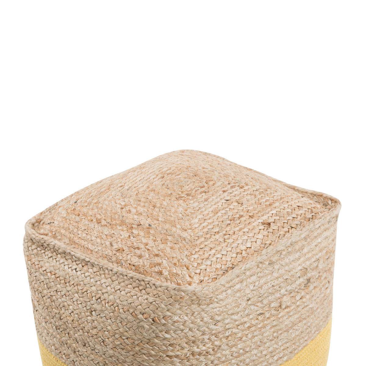 POUF Kirama 44/44/44 cm - Beige, Naturmaterialen (44/44/44cm) - Beliani