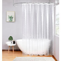DUSCHVORHANG, transparent，180/180CM - Klar, Kunststoff (180/180cm)
