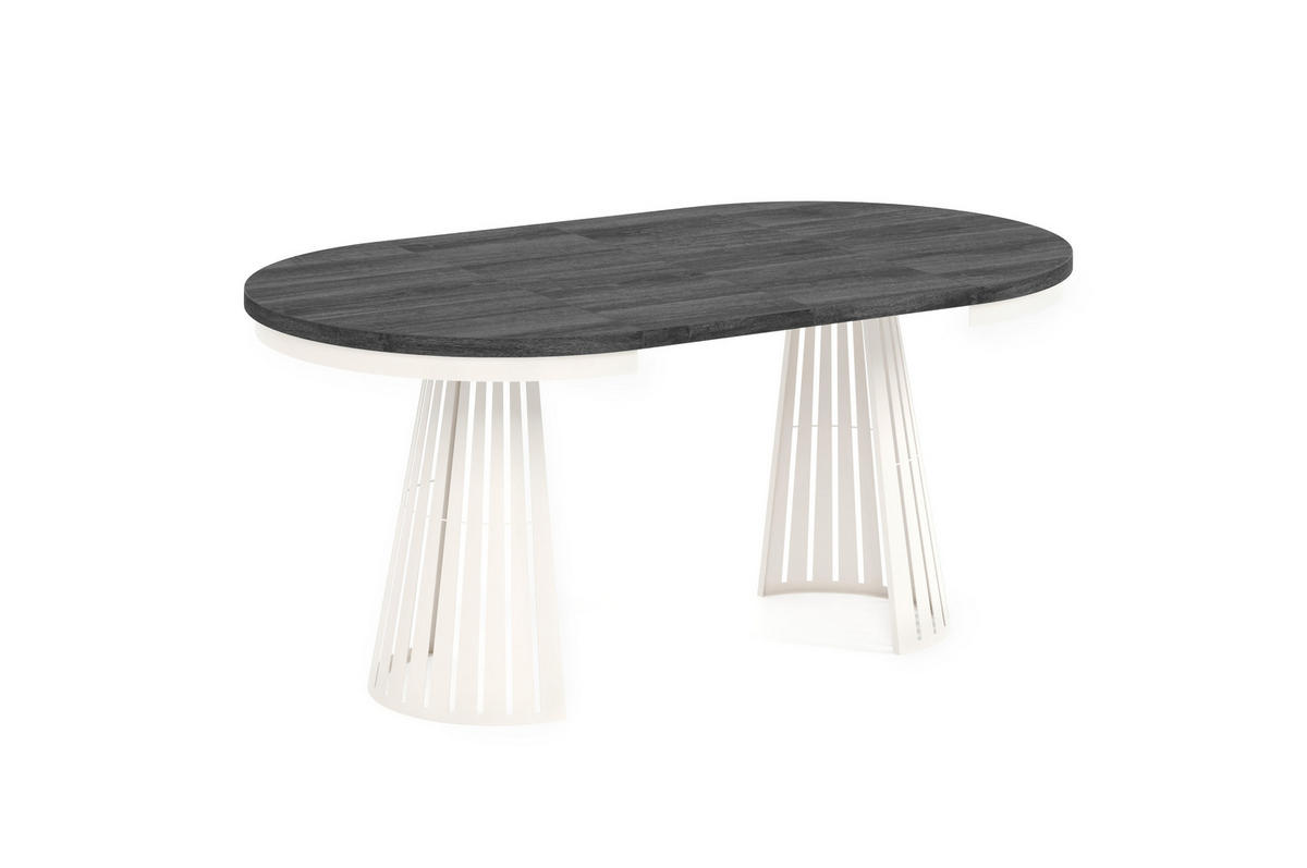 ESSTISCH Cone Bis - Kaschmir/Beige, Holzwerkstoff/Metall (100/100/76cm) - Meblini