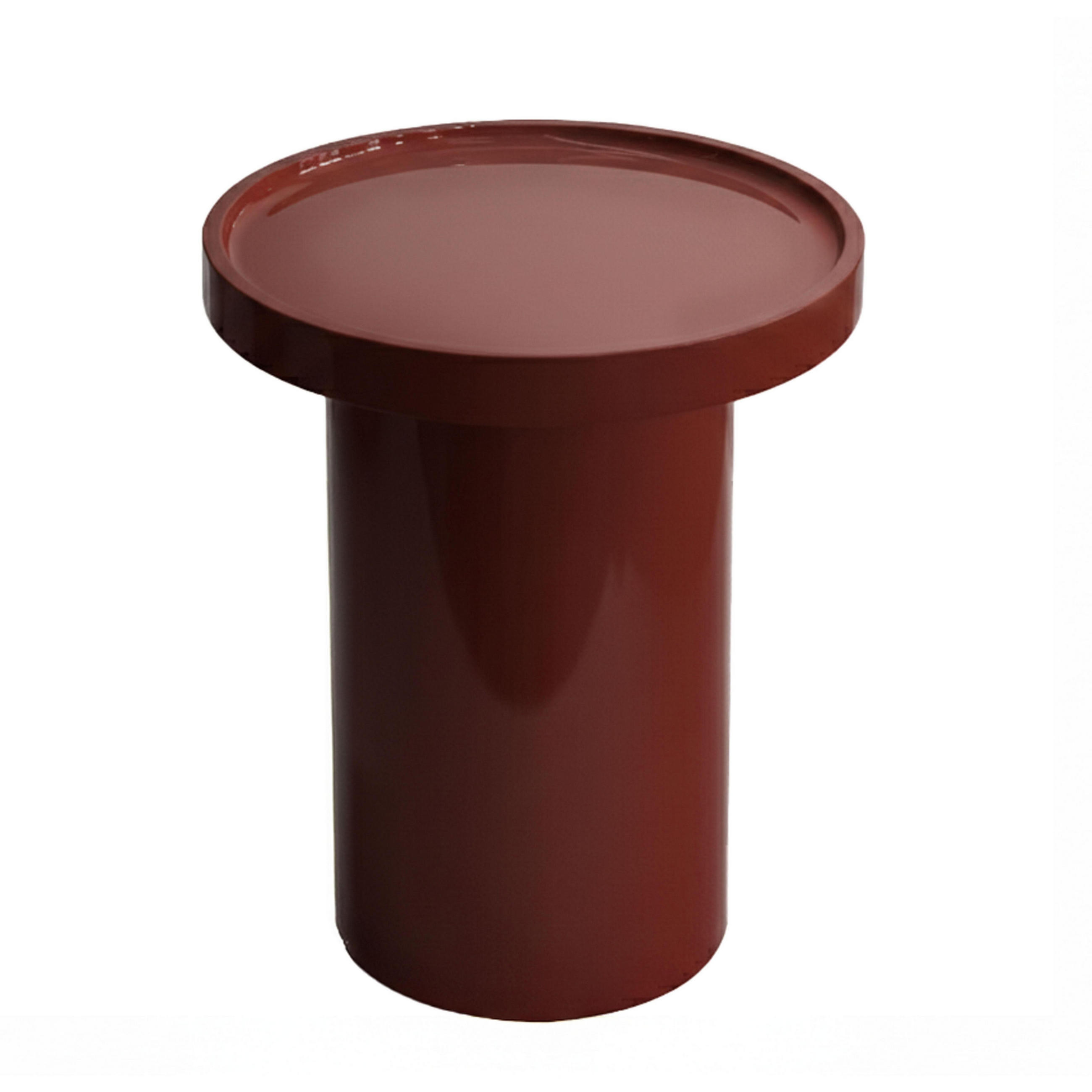 COUCHTISCH, Bordeauxrot - Lila, Holzwerkstoff (40/40/51cm) - Oviala