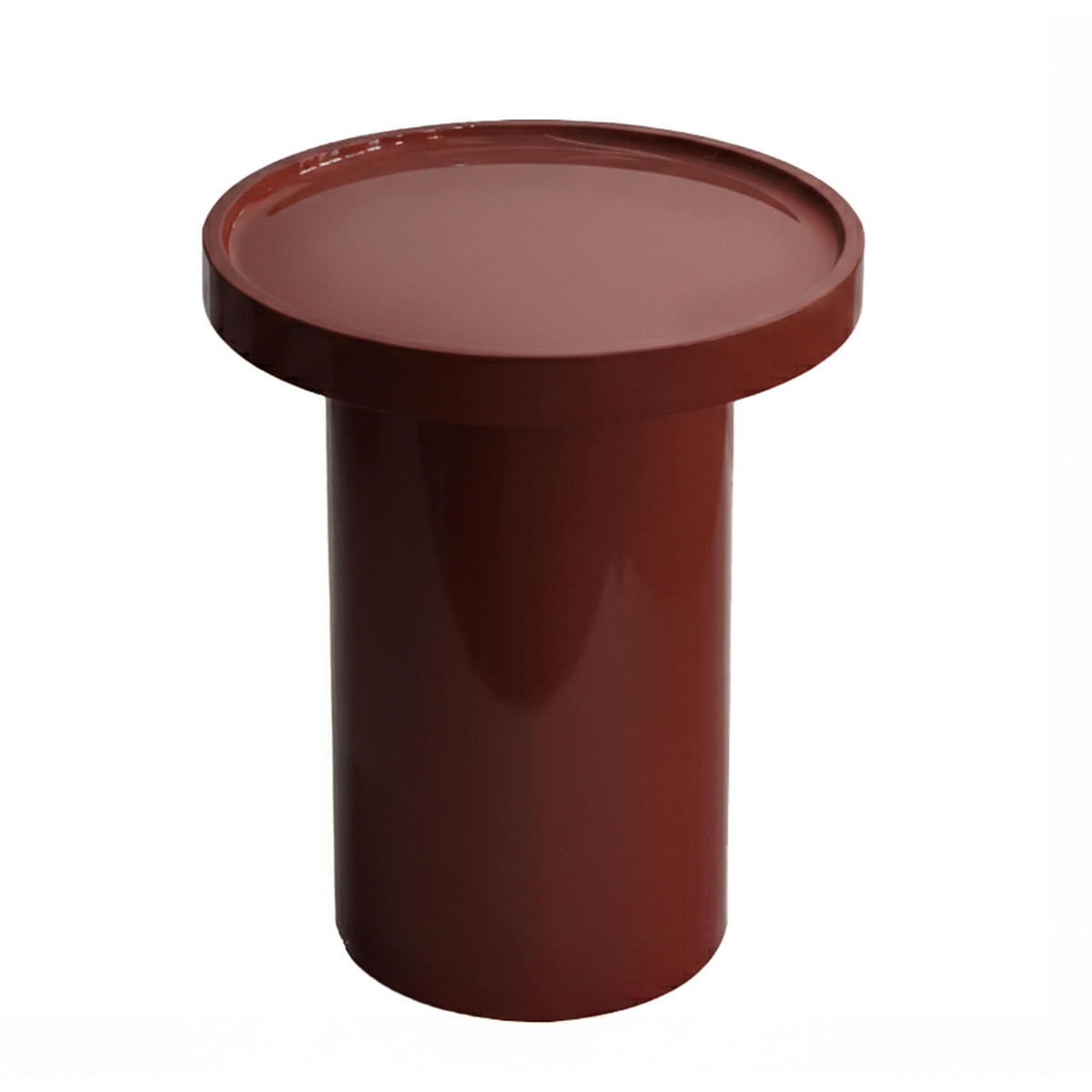 COUCHTISCH, Bordeauxrot - Lila, Holzwerkstoff (40/40/51cm) - Oviala