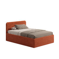POLSTERBETT 140x200 cm Bonnellfederkernmatratze H2 Microvelours in Terra - Terracotta, Textil (140/200cm) - Home Collective