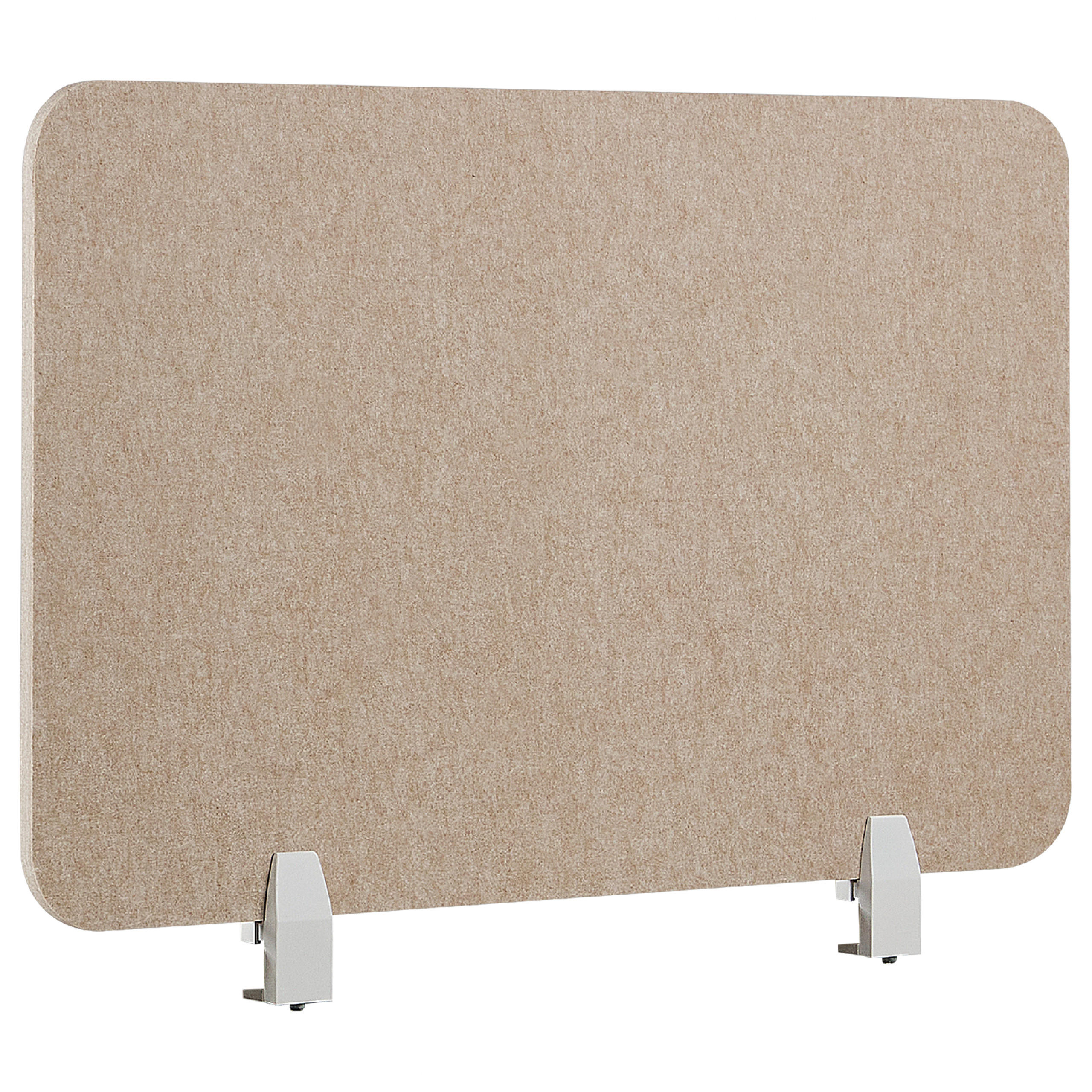 SCHREIBTISCHTRENNWAND 80 x 50 cm Beige Split - Beige, Textil (80/50/1cm) - Beliani