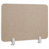 SCHREIBTISCHTRENNWAND 80 x 50 cm Beige Split - Beige, Textil (80/50/1cm) - Beliani