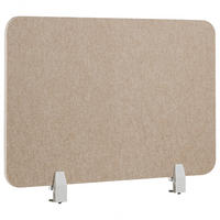 SCHREIBTISCHTRENNWAND 80 x 50 cm Beige Split - Beige, Textil (80/50/1cm) - Beliani