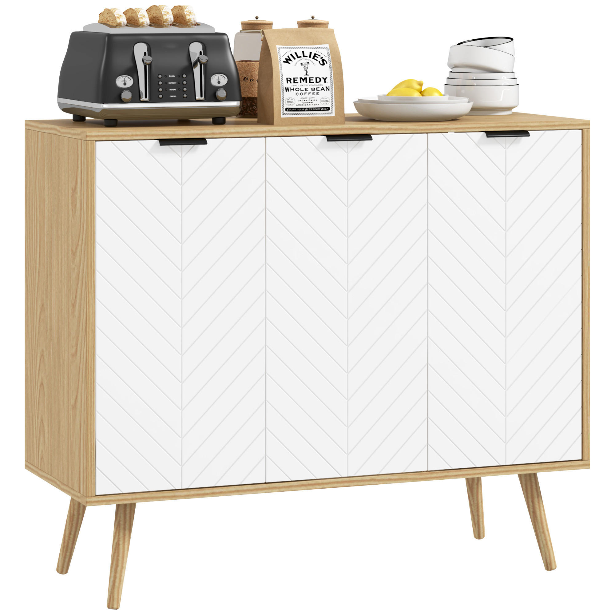 Pangivo Sideboard Natur 91.5x77.4x35 cm