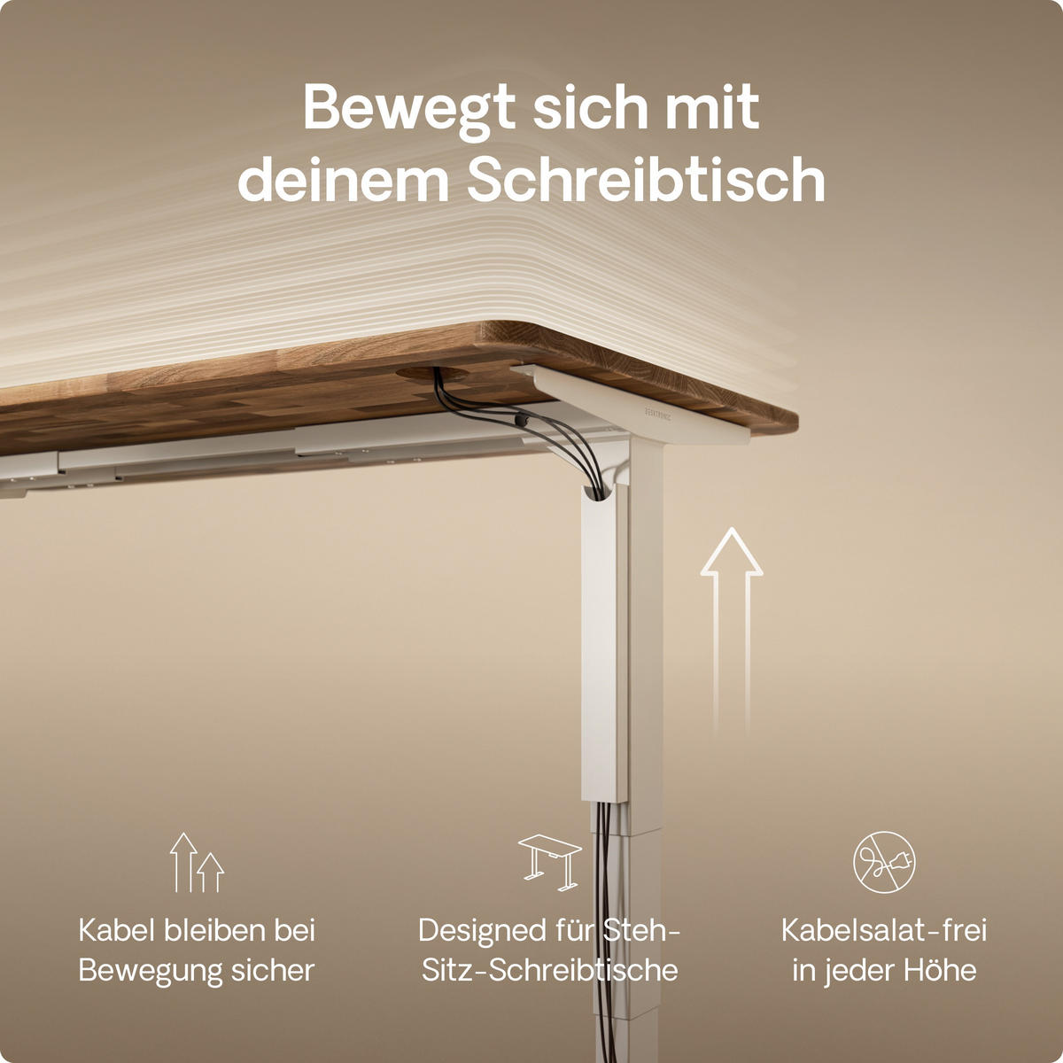 MAGNETISCHER Kabelkanal Schreibtisch Weiß, 37x5x2,5cm - Weiß, Metall (37/5/2.5cm) - Desktronic