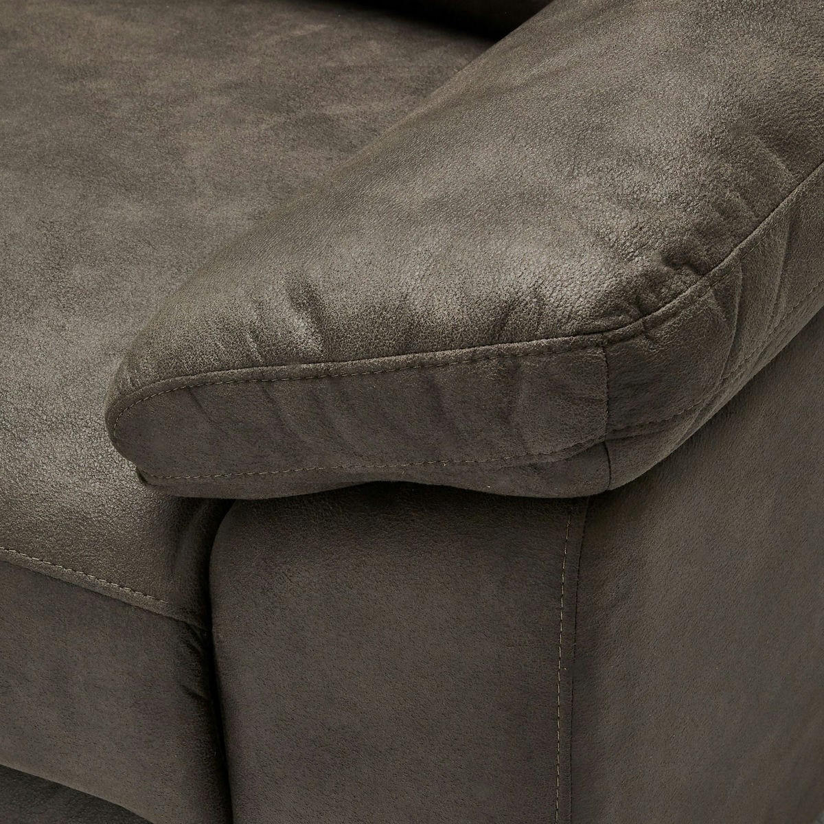 ZWEISITZER-SOFA Mikrofaser Braun (Taupe) - Braun, Leder/Metall (162/101/96cm) - Furnhouse
