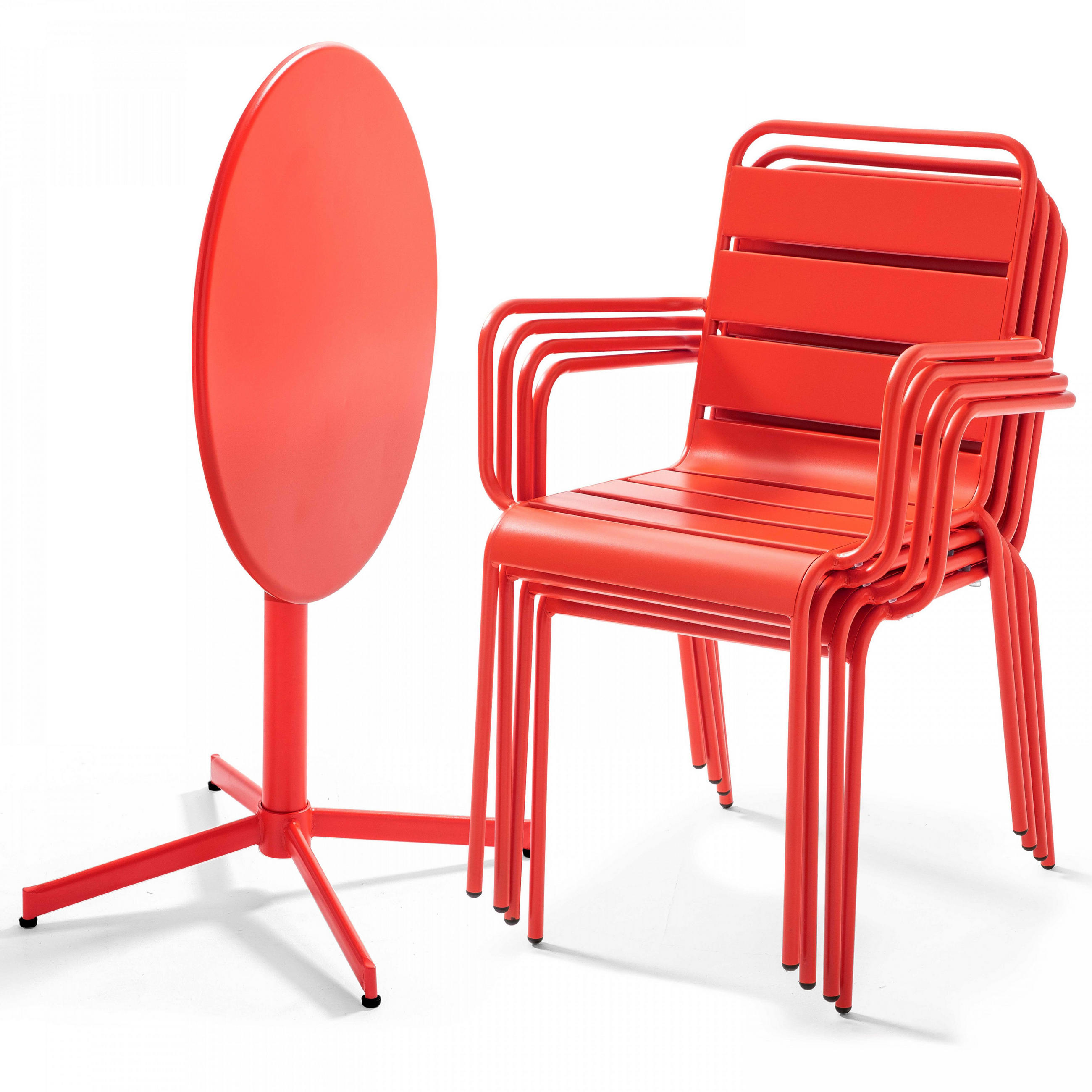GARTENSET 5-tlg., Rot - Rot, Metall - Oviala