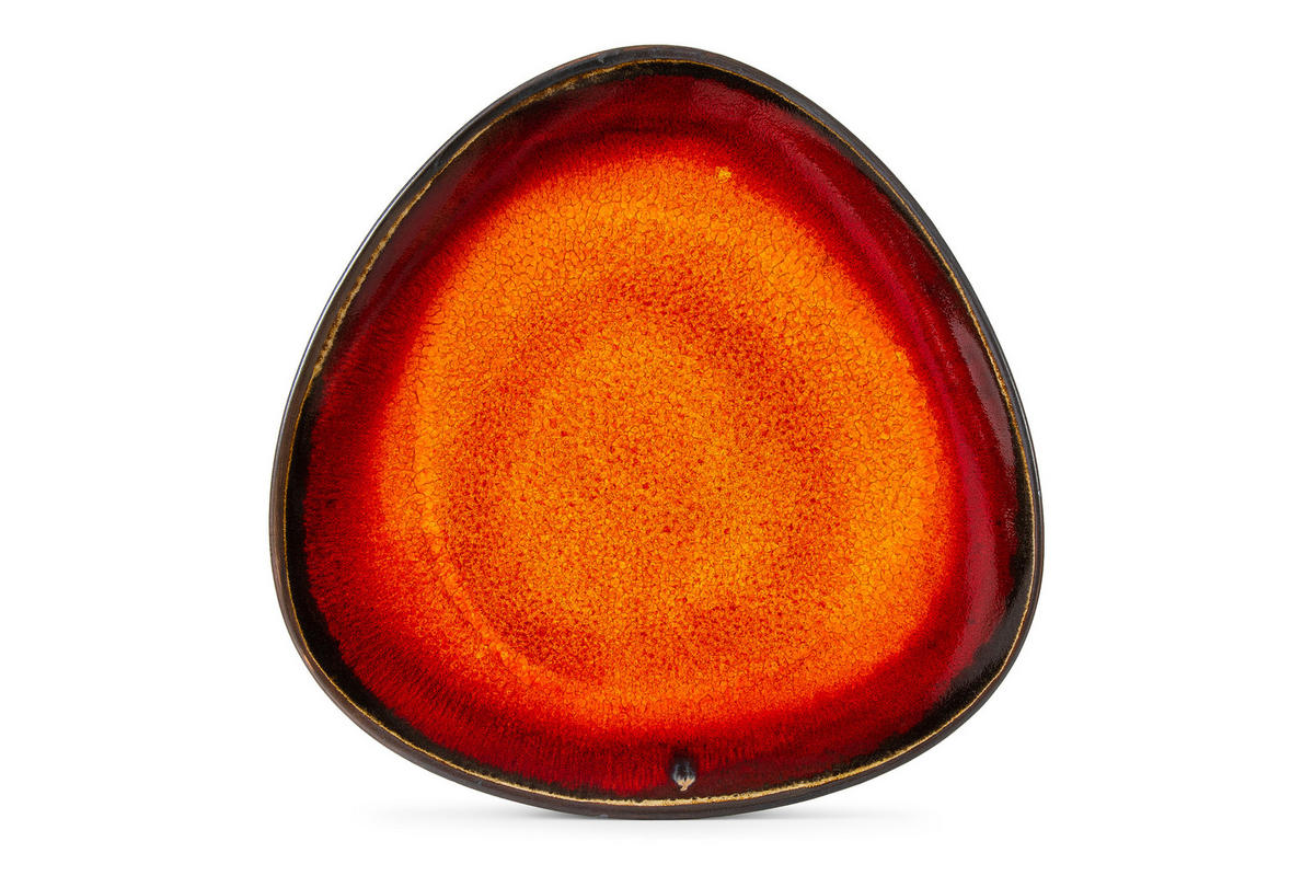 FLACHER TELLER PRIMA, Rot - Rot, Keramik (36/37/3cm) - KONSIMO®