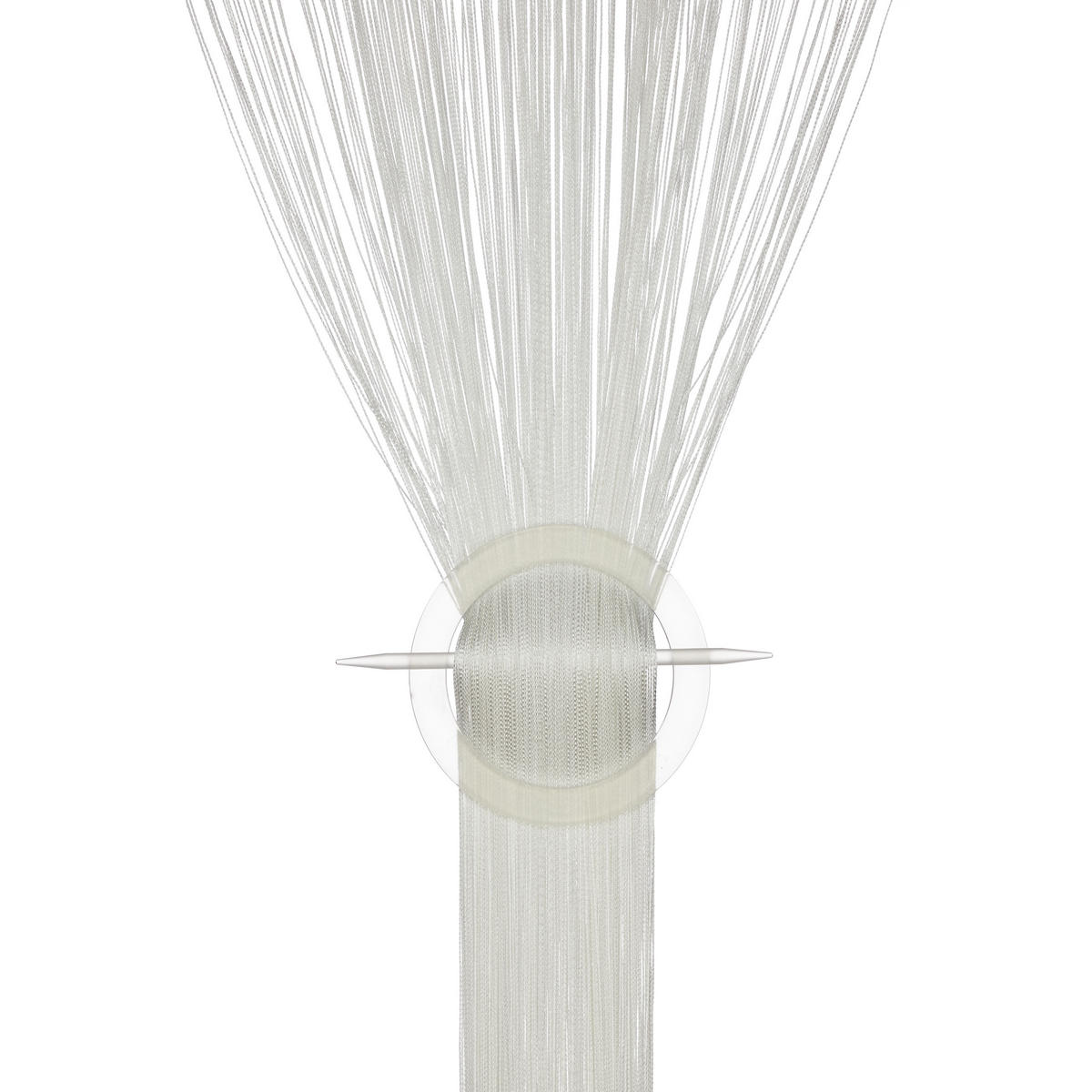 FADENVORHANG - Weiß, Textil (90/245/0.1cm) - Relaxdays