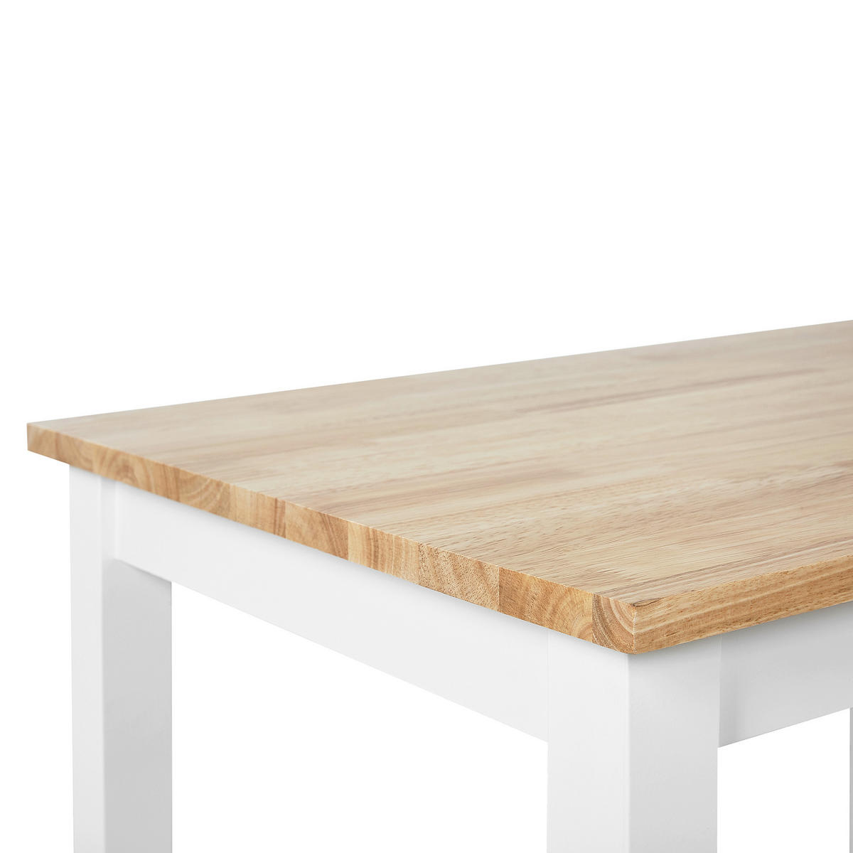 ESSTISCH Holz hellbraun/weiß 80/60 cm Battersby - Hellbraun/Weiß, Holz (80/60/74cm) - Beliani