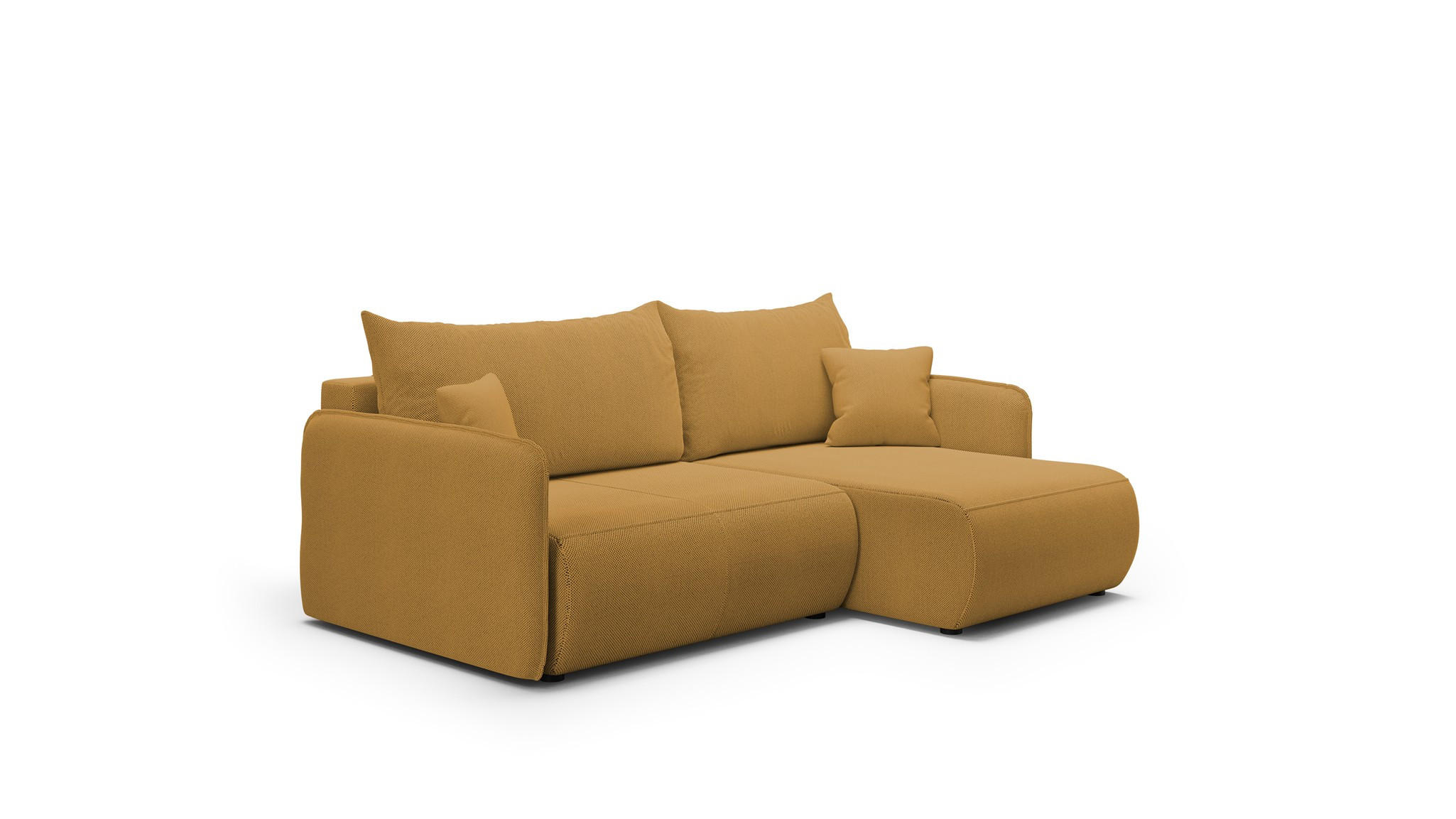 ECKSOFA Calgary - Gelb, Holzwerkstoff/Textil (207/148cm) - Fun Möbel