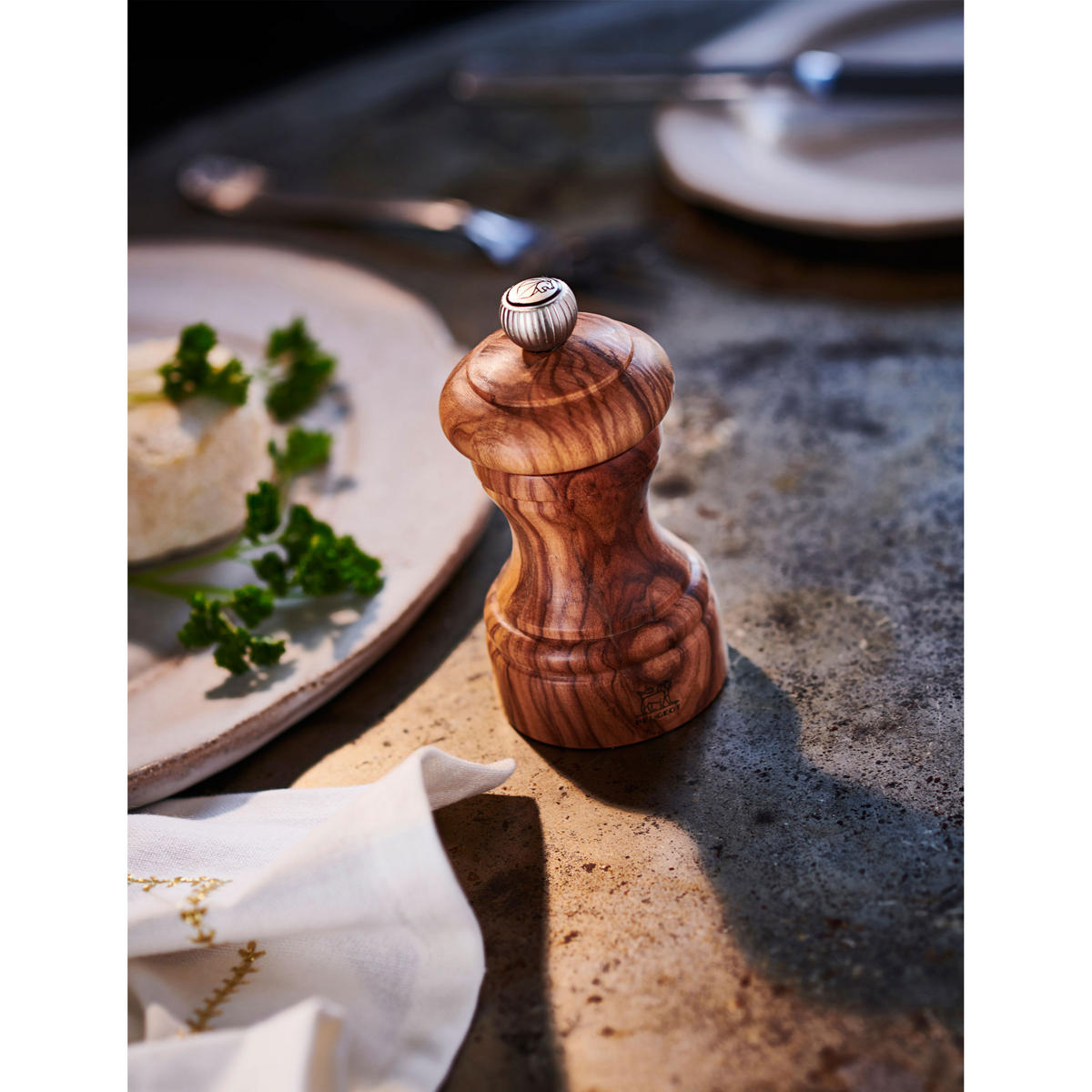 SALZMÜHLE Bistro 10cm Olivenholz Stahlmahlwerk - Braun, Holz (5.3/10/5.3cm) - PEUGEOT
