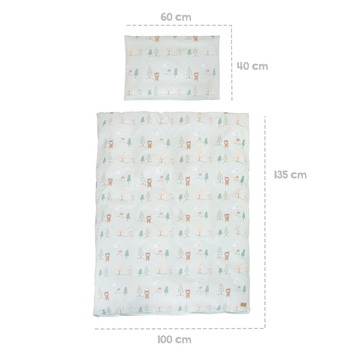 BABYBETTWÄSCHE Woodland Buddies - Weiß, Textil (100/135cm) - Roba