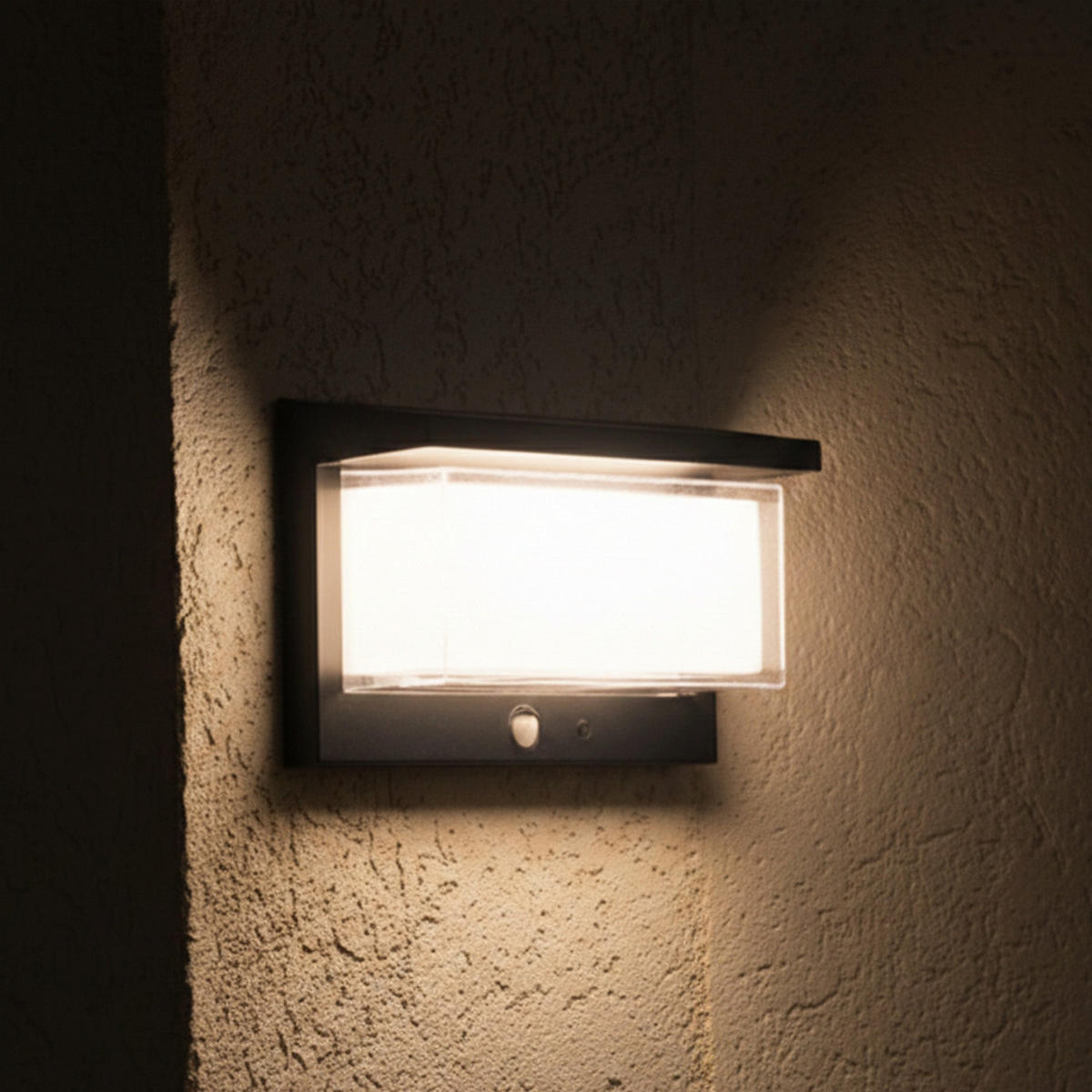 ZEANY 900LM Solar-Wandleuchte - Schwarz, Kunststoff (23/15/10cm) - Lumisky