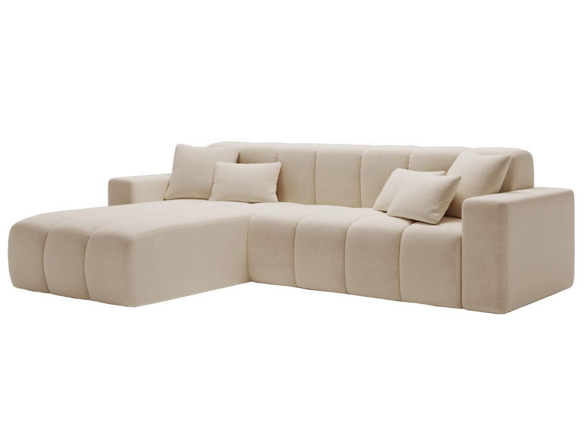 ECKSOFA Nork Beige Links - Beige, Holz/Textil (180/265cm) - Graingold