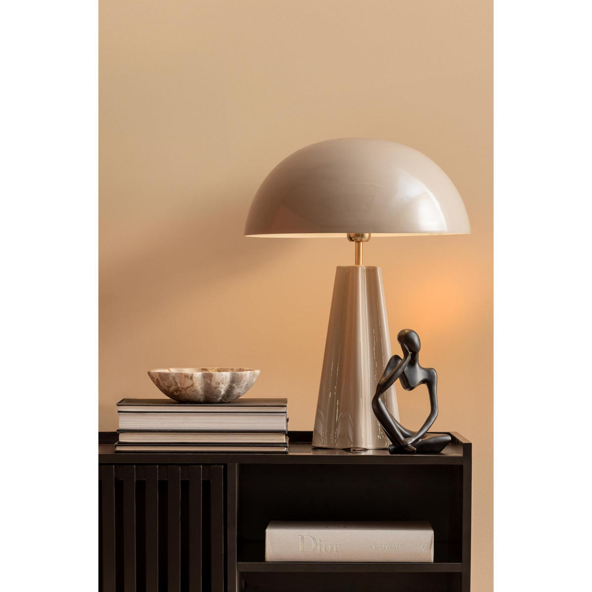 TISCHLAMPE Amplio XL Grau 30/30/56 cm - Grau, Metall (30/30/56cm) - Leitmotiv