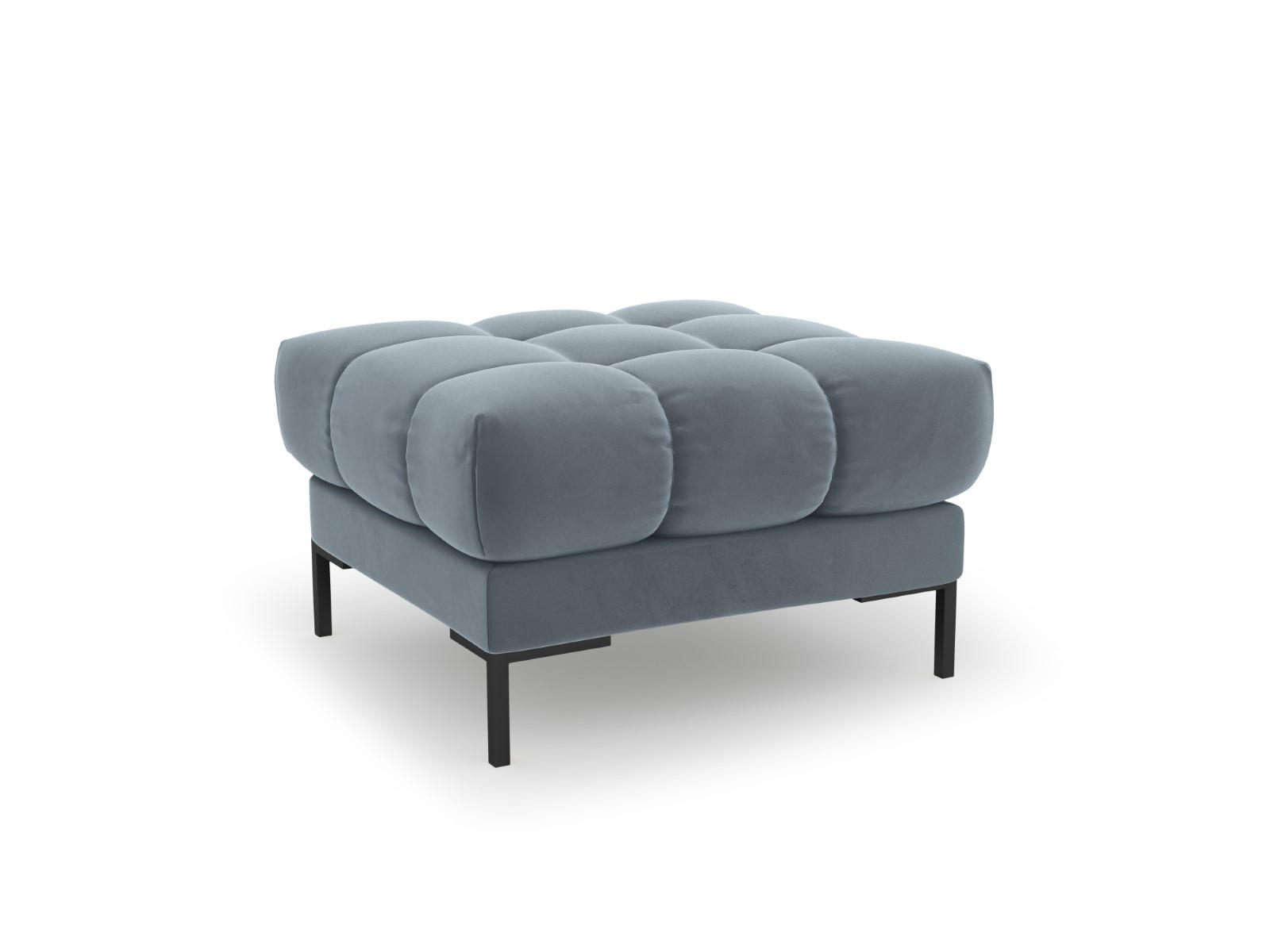 POUF Mamaia aus Samt hellblau - Hellblau, Textil (60/41/60cm) - Micadoni
