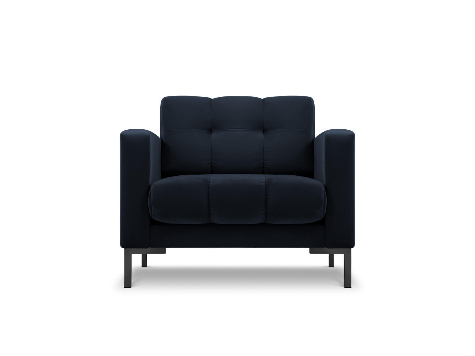 SESSEL Mamaia aus Samt dunkelblau - Dunkelblau, Textil (92/75/87cm) - Micadoni