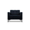SESSEL Mamaia aus Samt dunkelblau - Dunkelblau, Textil (92/75/87cm) - Micadoni
