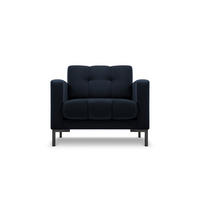 SESSEL Mamaia aus Samt dunkelblau - Dunkelblau, Textil (92/75/87cm) - Micadoni