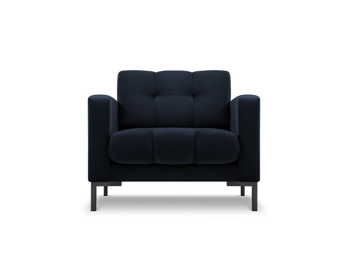 SESSEL Mamaia aus Samt dunkelblau - Dunkelblau, Textil (92/75/87cm) - Micadoni
